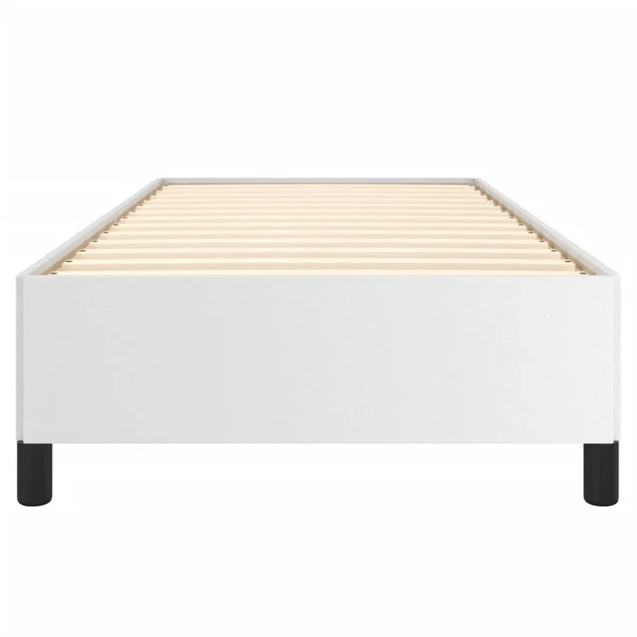 Cadre de lit sans matelas blanc 90x200 cm similicuir - 5