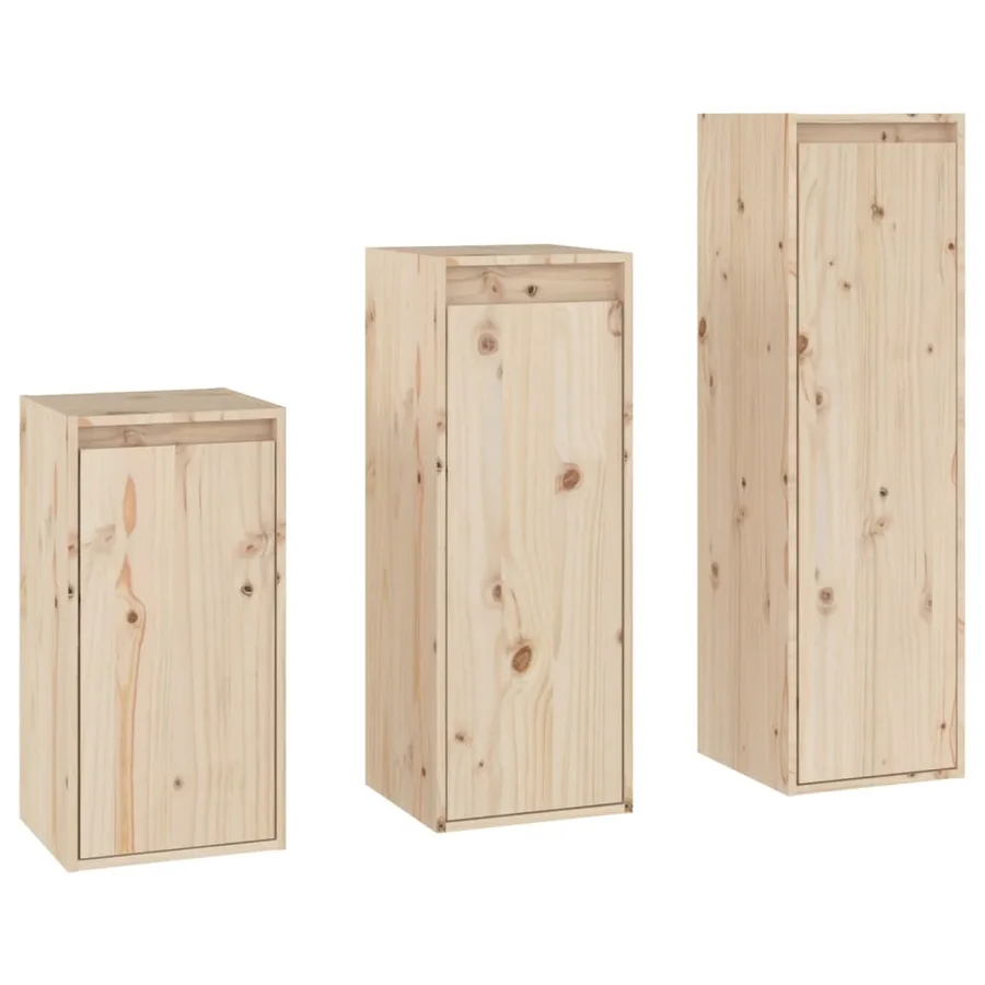 Meubles TV 3 pcs Bois massif de pin - 2