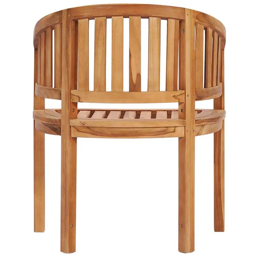 Chaises en forme de banane lot de 2 Bois de teck solide - 6