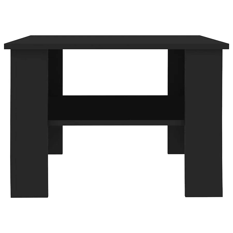 Table basse Noir 60x60x42 cm Bois d’ingénierie - 4