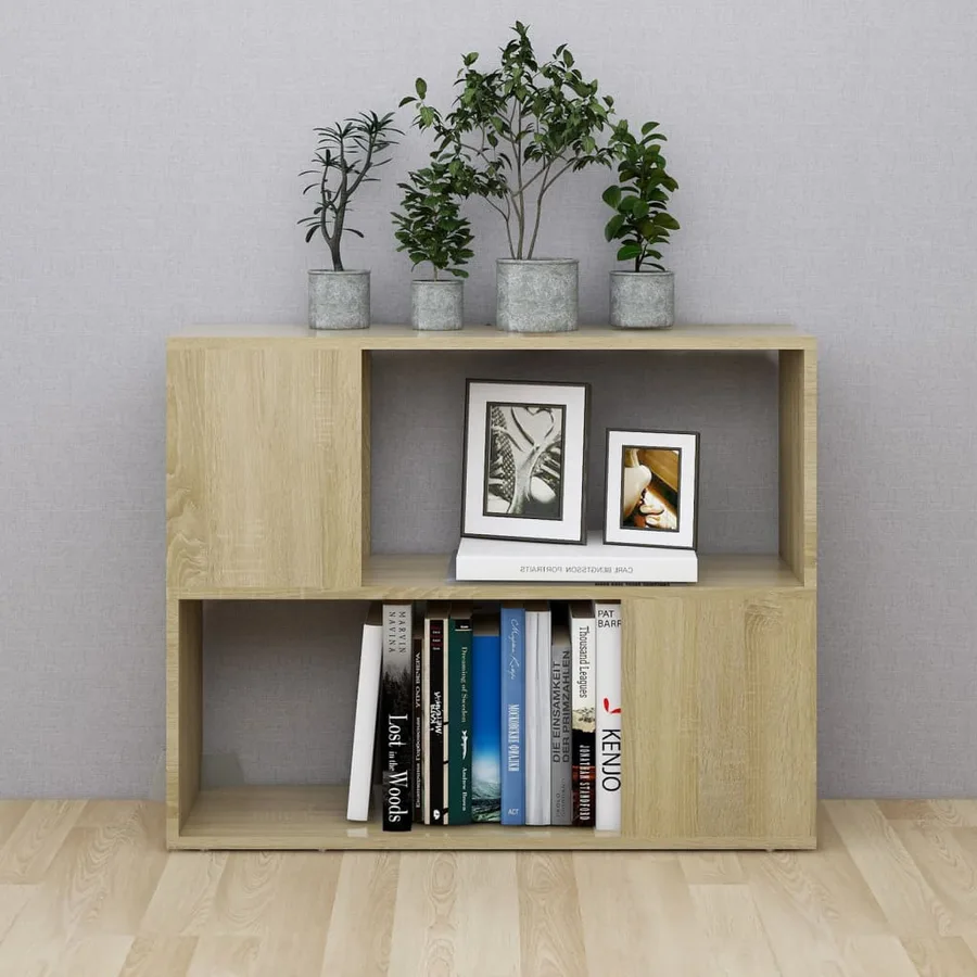 Meuble TV Chêne sonoma 80x24x63 cm Bois d'ingénierie - 3
