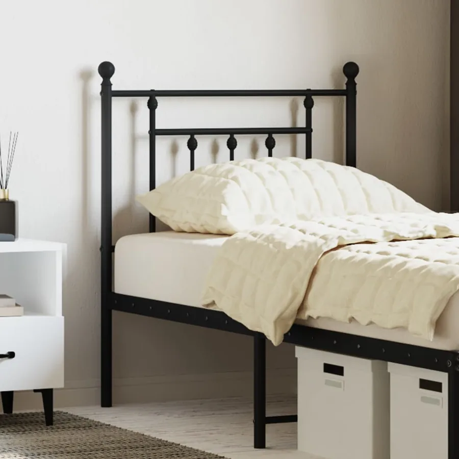 Tête de lit de remplacement métal noir 75 cm