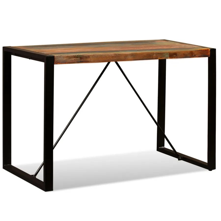 Table à manger Bois de récupération massif 120 cm - 2