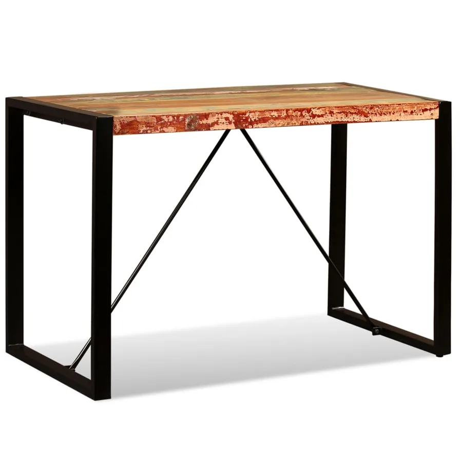Table à manger Bois de récupération massif 120 cm - 4