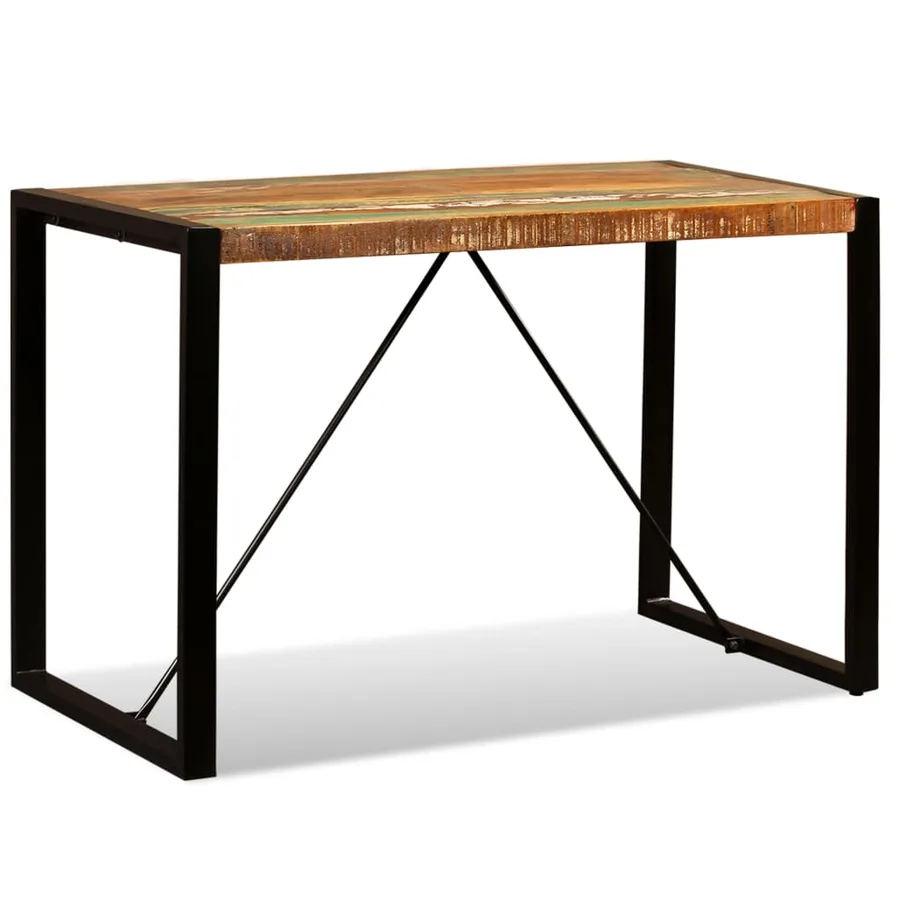Table à manger Bois de récupération massif 120 cm - 5