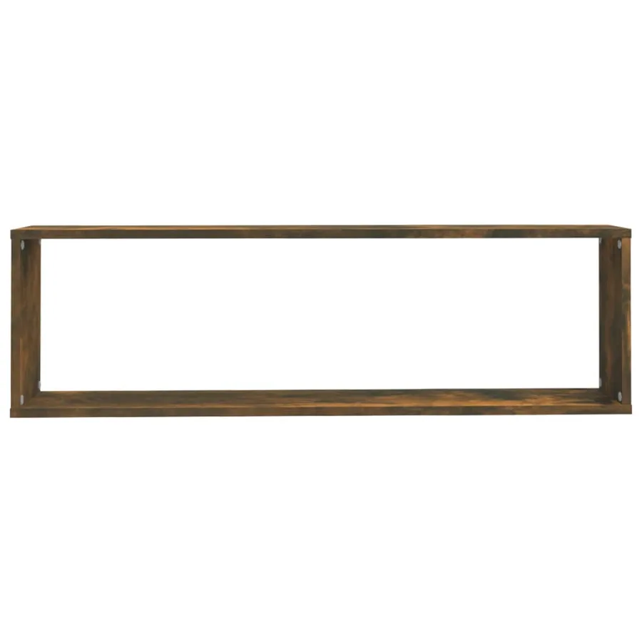 Étagères murales cubiques 2 pcs Chêne fumé 100x15x30 cm - 6