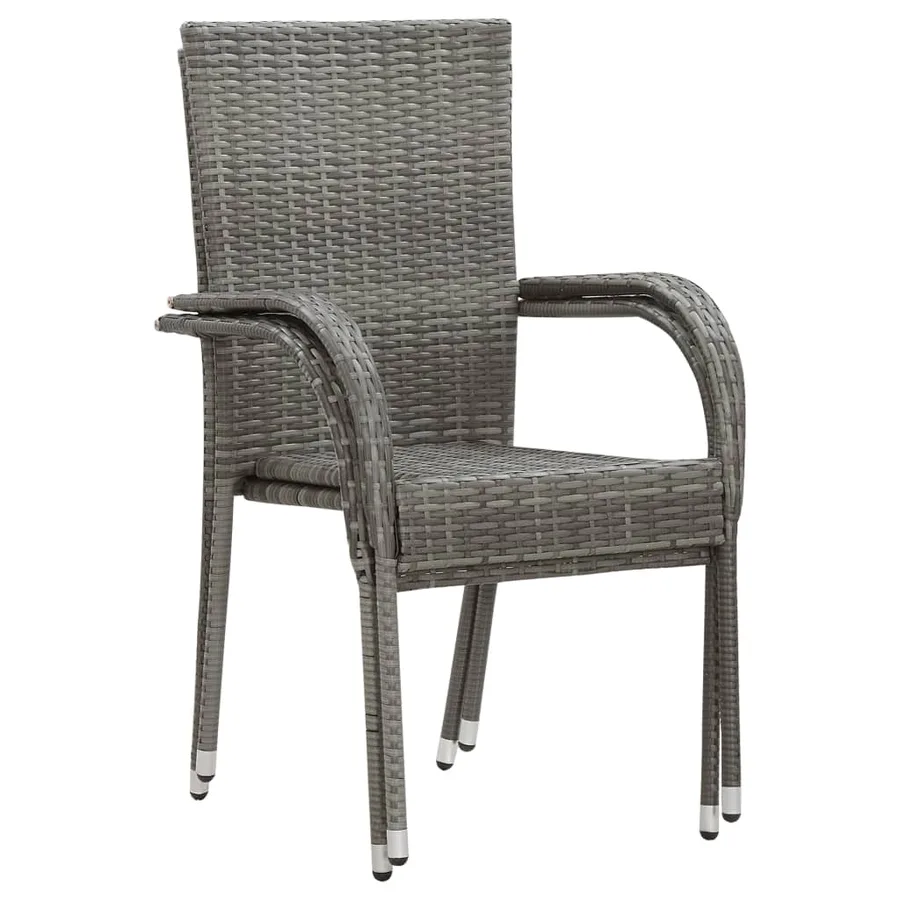 Ensemble à manger de jardin 3 pcs Gris - 4