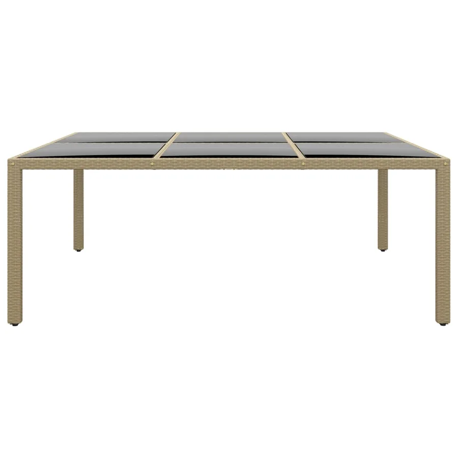 Ensemble à manger de jardin 11pcs Résine tressée Beige - 7