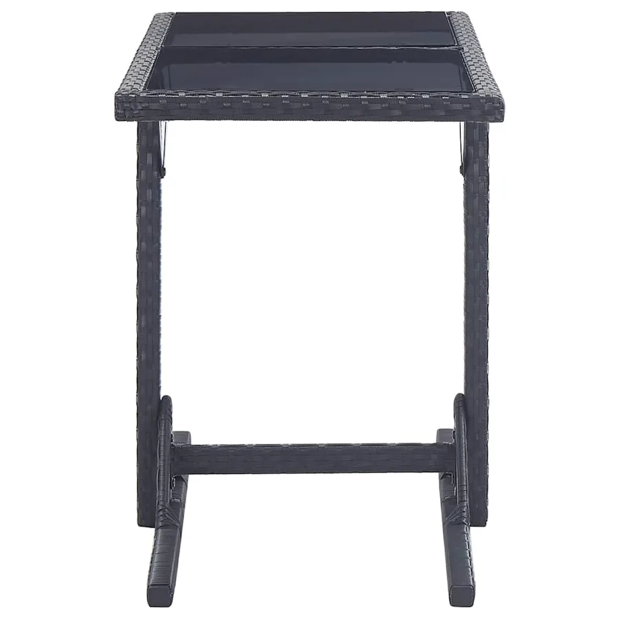 Ensemble à manger de jardin 3 pcs Noir - 10