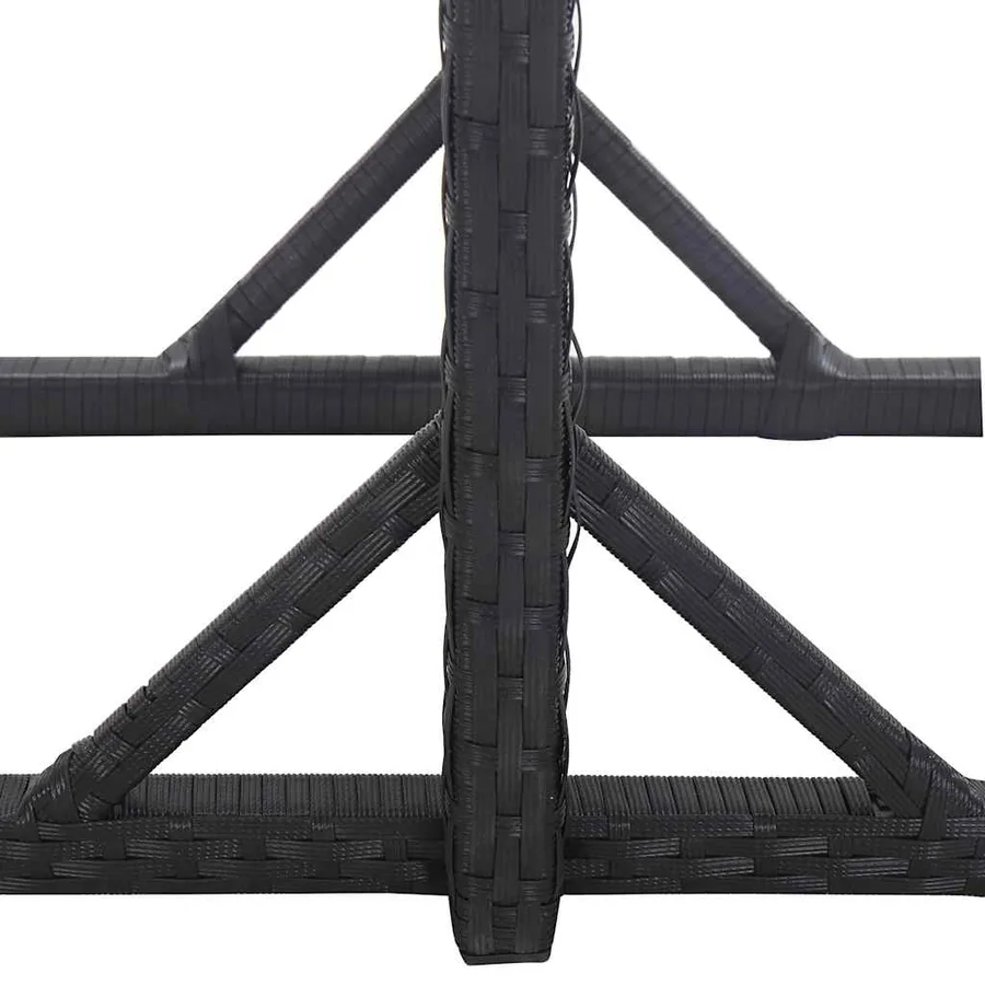 Ensemble à manger de jardin 3 pcs Noir - 11