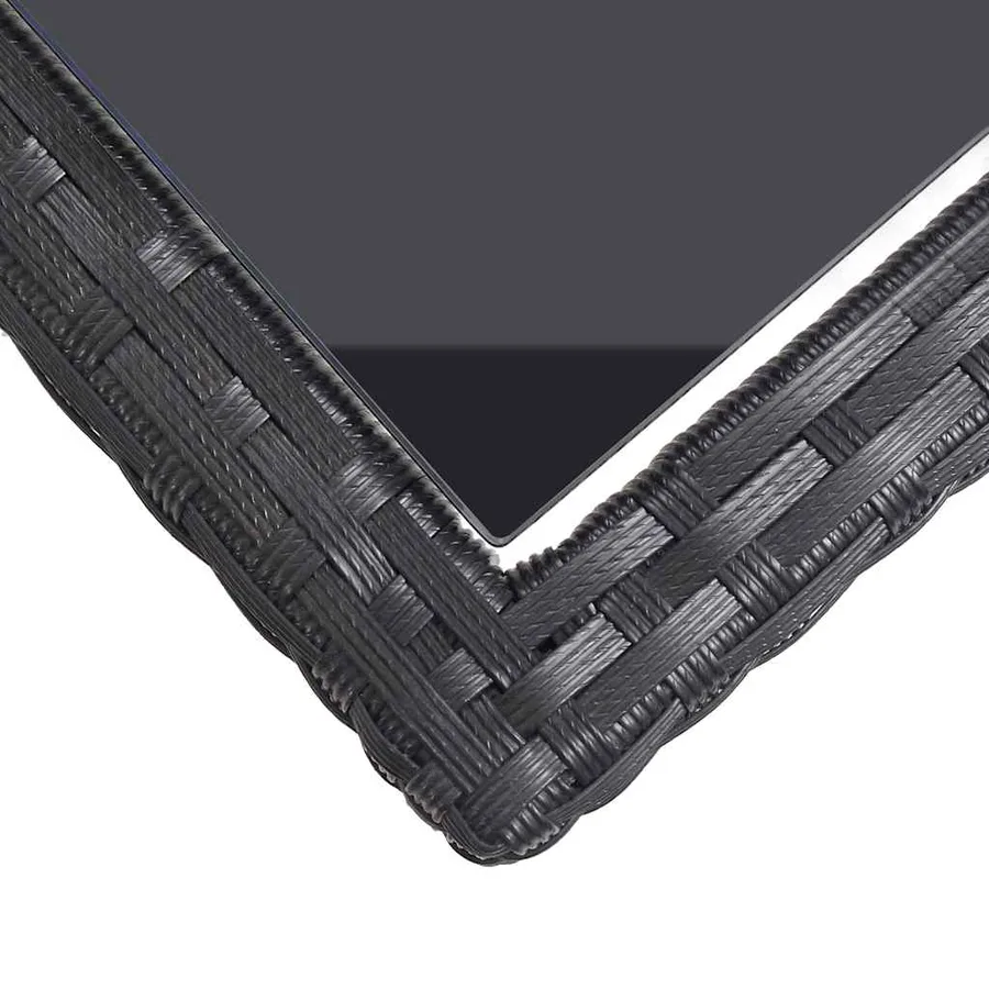 Ensemble à manger de jardin 3 pcs Noir - 12