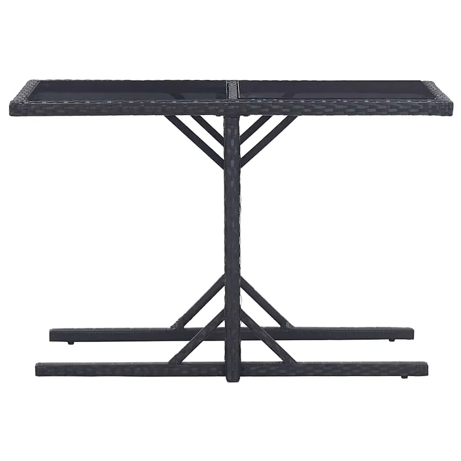 Ensemble à manger de jardin 3 pcs Noir - 9