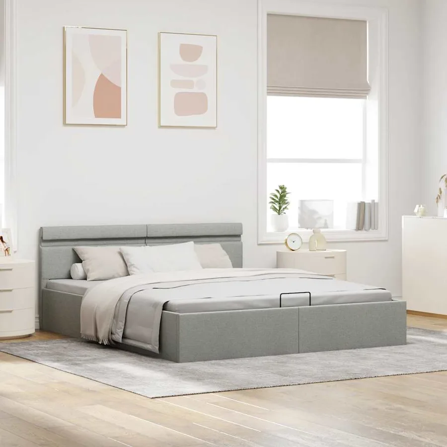 Cadre de lit à rangement hydraulique sans matelas 180x200 cm - 4