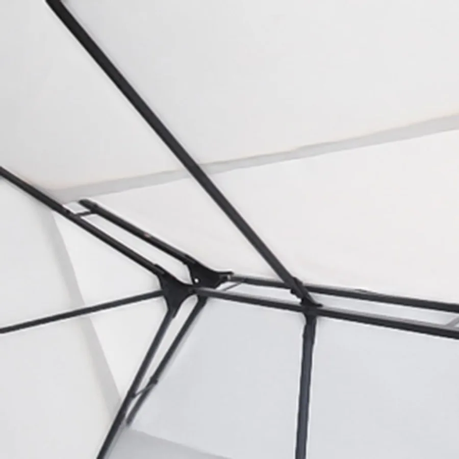 Tonnelle avec guirlande lumineuse à LED 3x4 m Blanc - 5