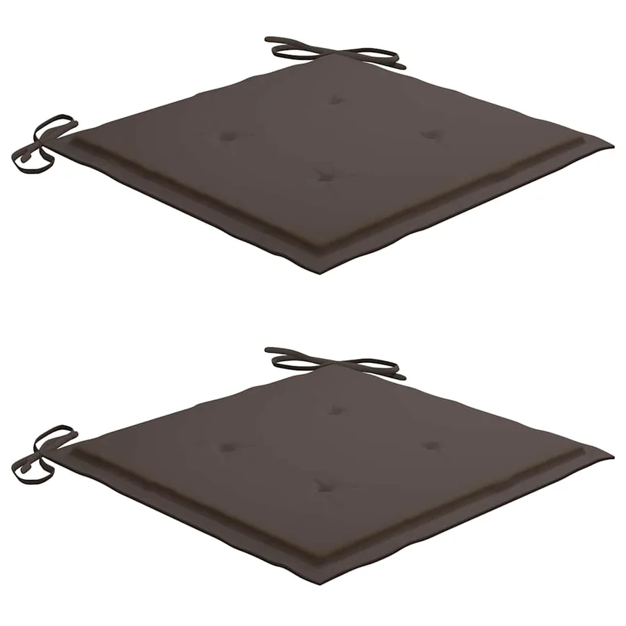 Chaises pliables de jardin lot de 2 avec coussins Bambou - 7