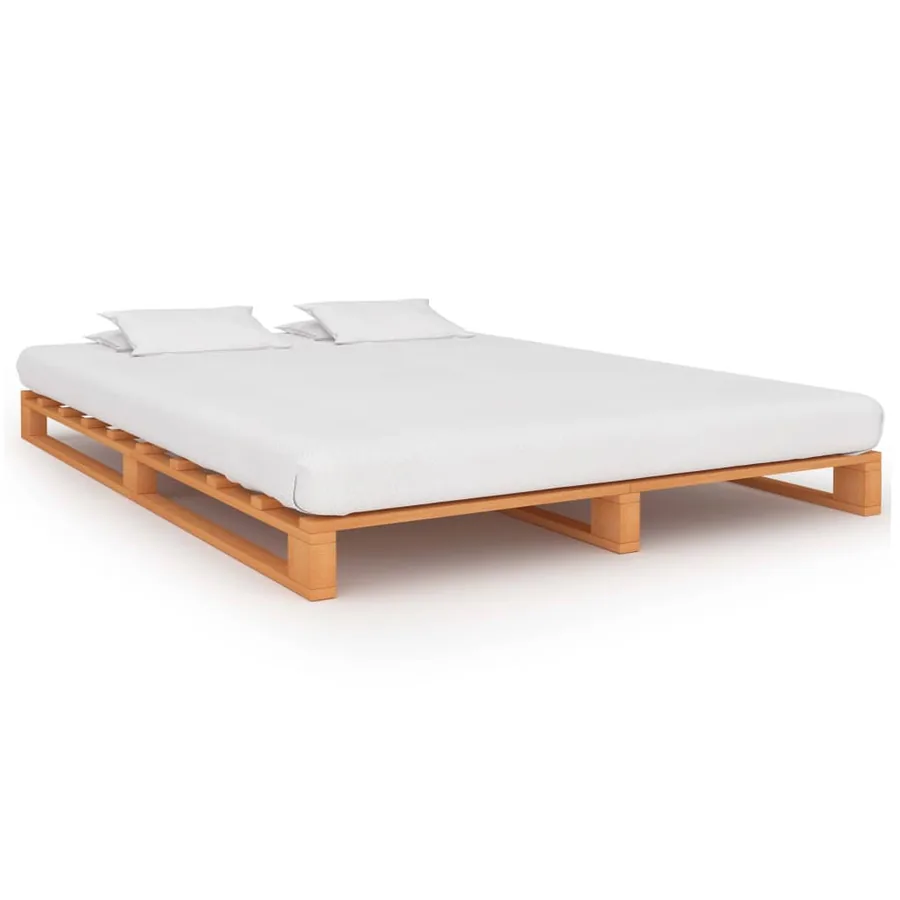 Cadre de lit de palette sans matelas 160x200cm bois massif