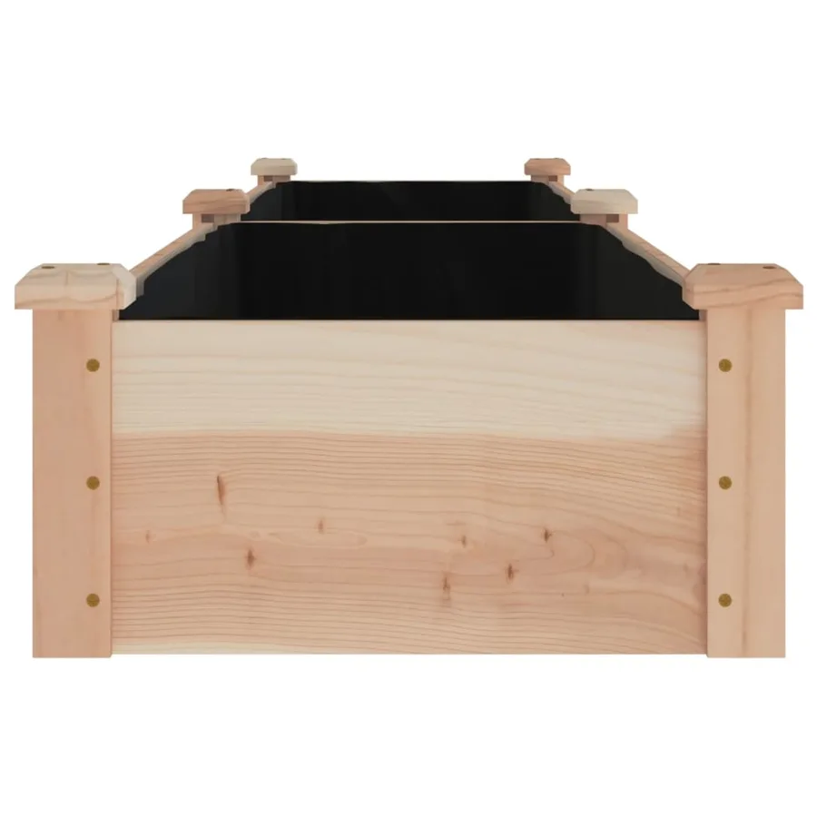 Lit surélevé de jardin doublure 240x45x25 cm bois massif sapin - 5