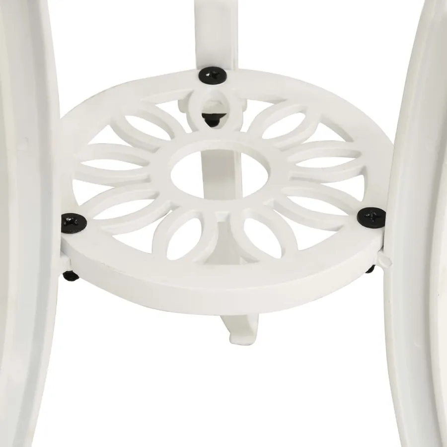 Table de jardin Blanc 62x62x65 cm Aluminium coulé - 5