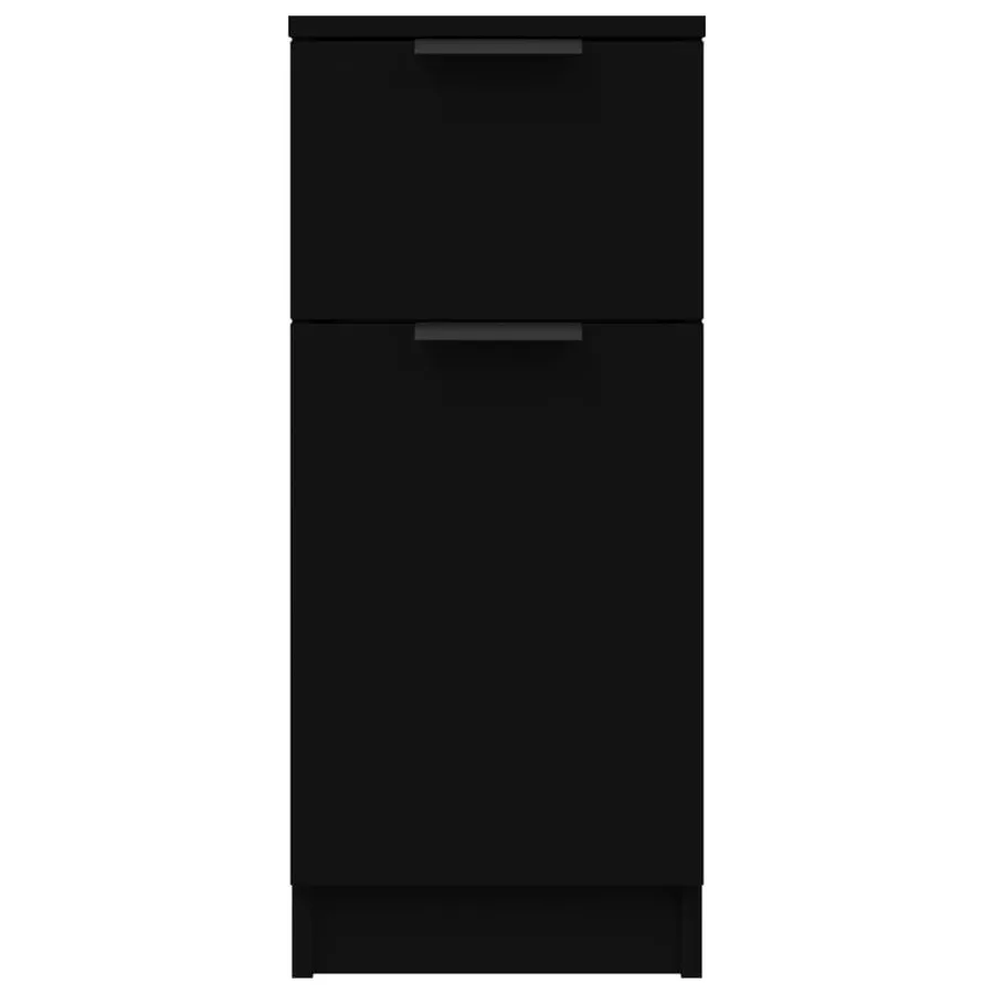 Buffet noir 30x30x70 cm bois d'ingénierie - 4