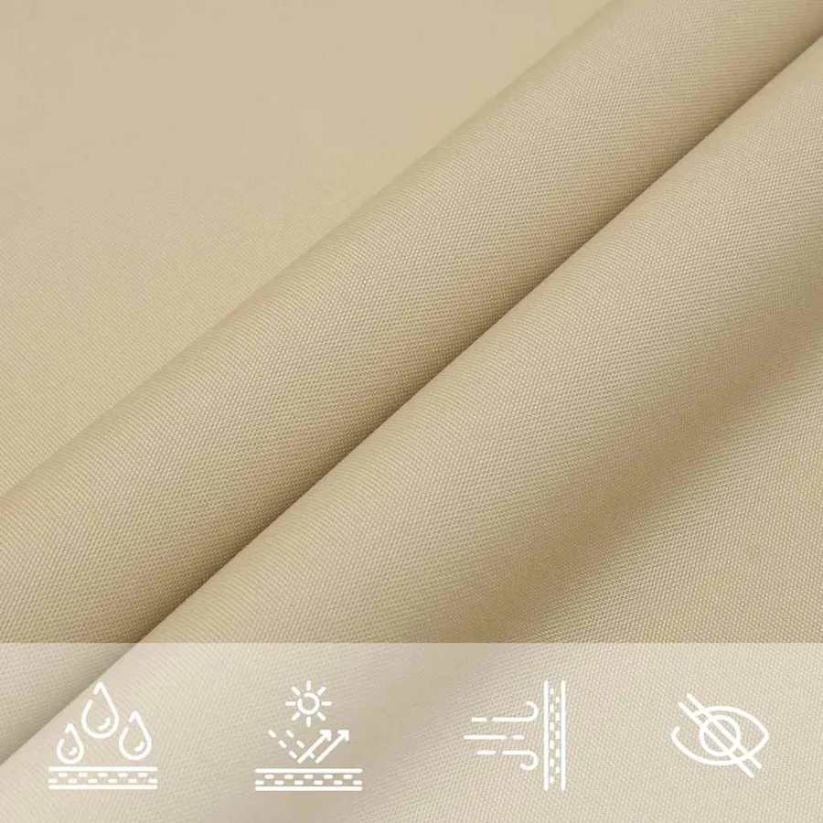 Voile de parasol tissu oxford rectangulaire 2x3,5 m beige - 8