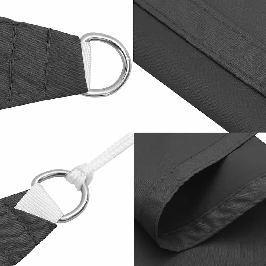 Voile de parasol tissu oxford triangulaire 3x4x4 m anthracite - 7