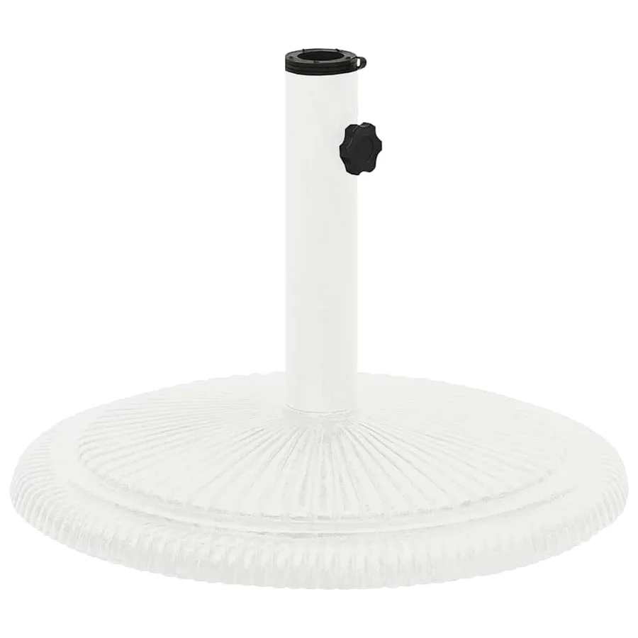 Socle de parasol Blanc 45x45x30 cm Fonte - 2