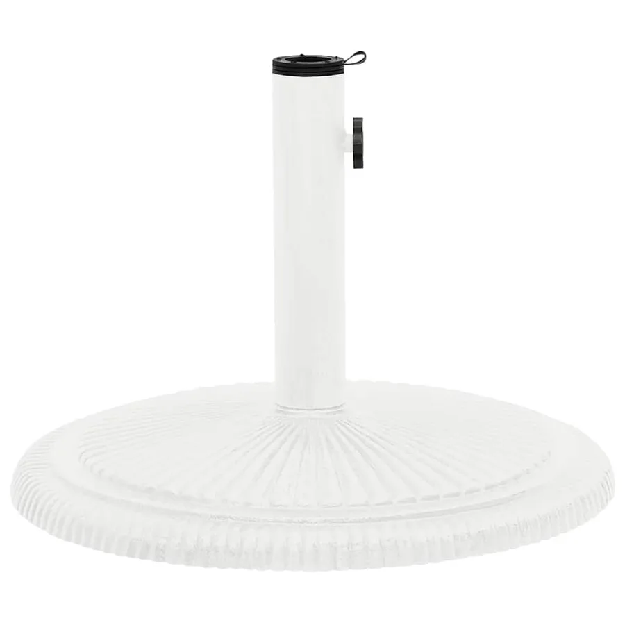Socle de parasol Blanc 45x45x30 cm Fonte - 4