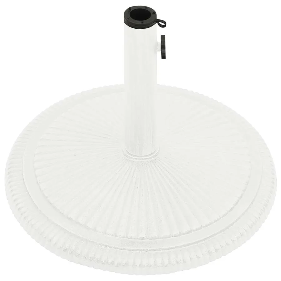 Socle de parasol Blanc 45x45x30 cm Fonte - 5