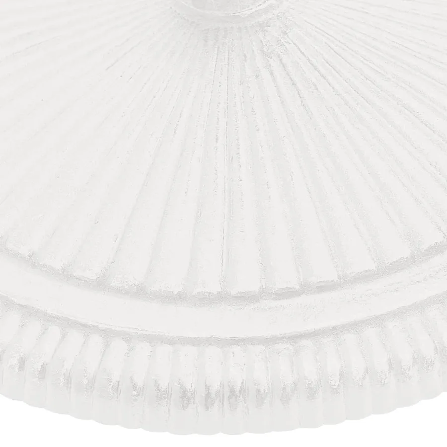 Socle de parasol Blanc 45x45x30 cm Fonte - 8