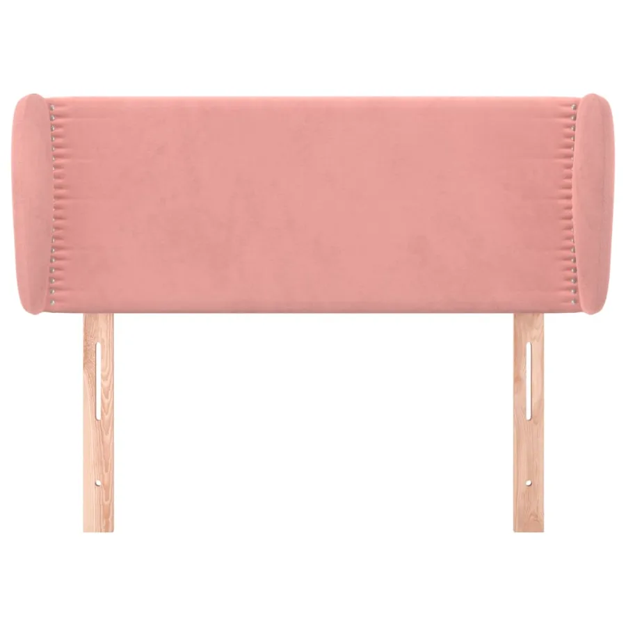 Tête de lit avec oreilles Rose 103x23x78/88 cm Velours - 3