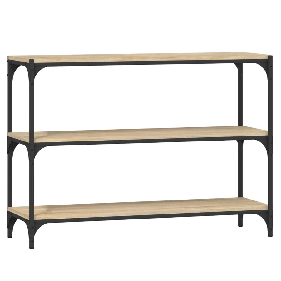 Bibliothèque Chêne Sonoma 100x33x70,5cm Bois d'ingénierie acier - 2