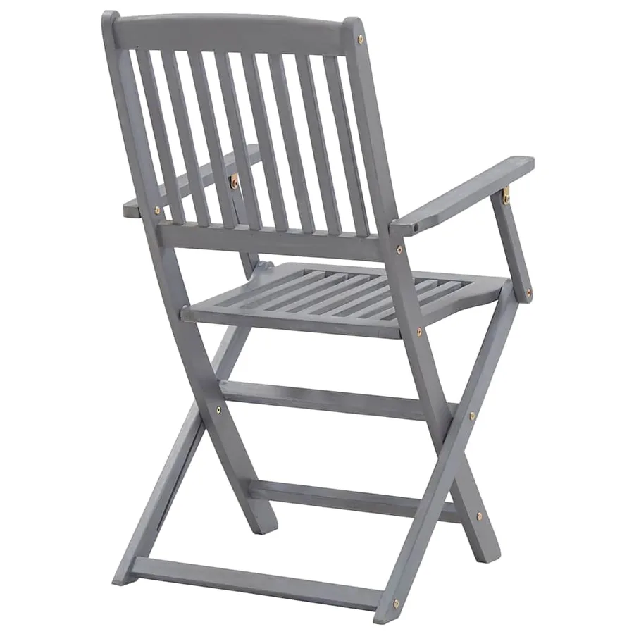 Chaises pliables d'extérieur lot de 2 et coussins Bois d'acacia - 8