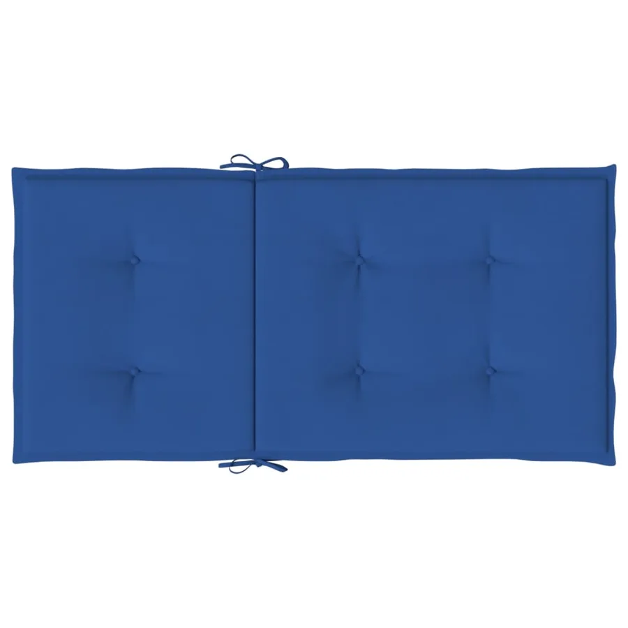 Coussins de chaise de jardin à dossier bas lot de 6 bleu royal - 6