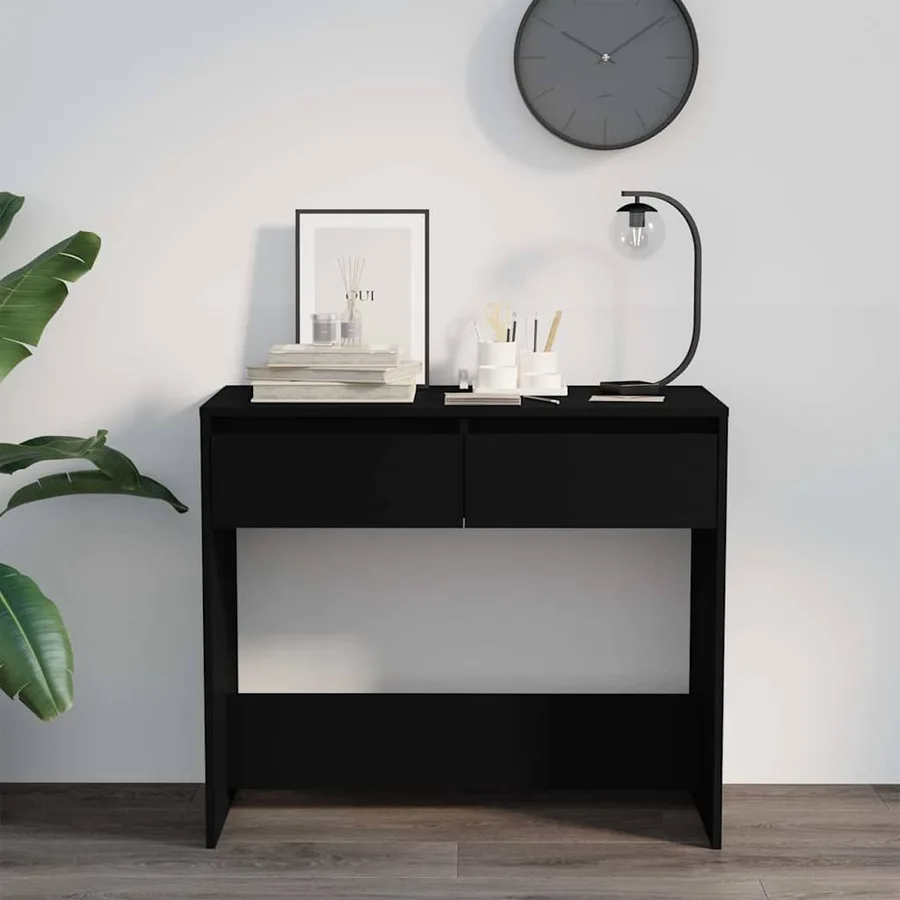 Table console Noir 89x41x76,5 cm Acier - 3