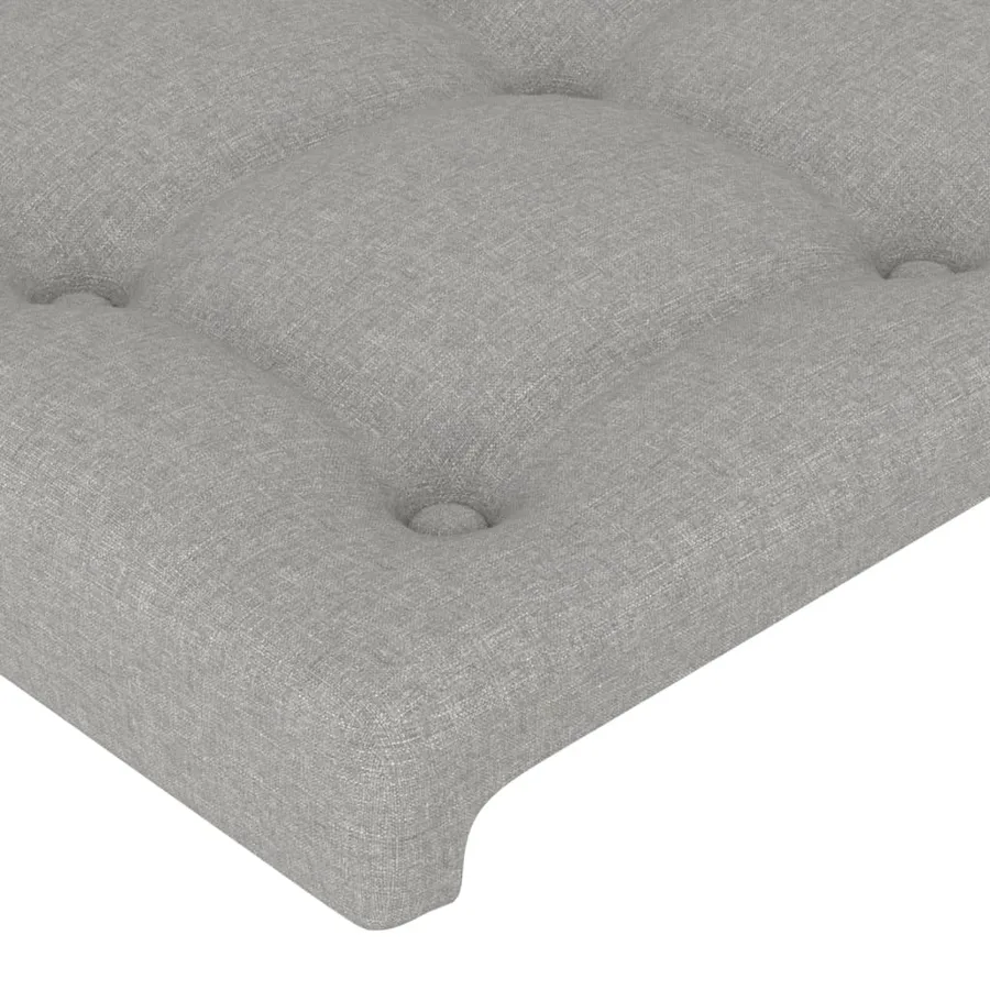 Cadre de lit sans matelas avec tête de lit gris clair 80x200cm - 10
