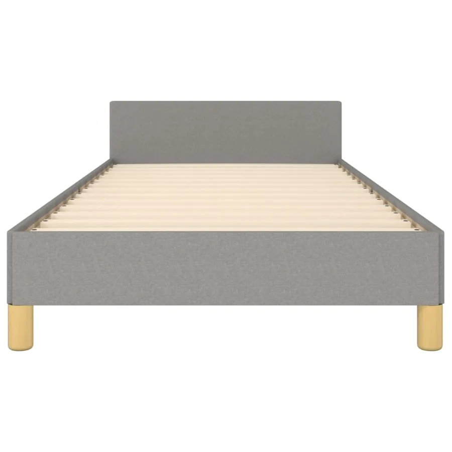 Cadre de lit sans matelas avec tête de lit gris clair 80x200cm - 6