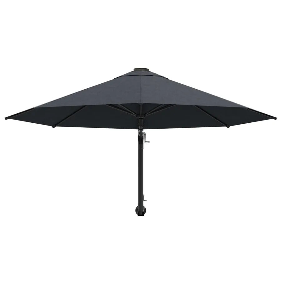 Parasol mural avec mât métallique 300 cm Anthracite - 4