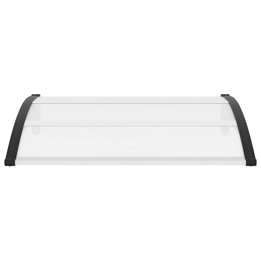Auvent de porte Noir et transparent 120x75 cm PC - 4