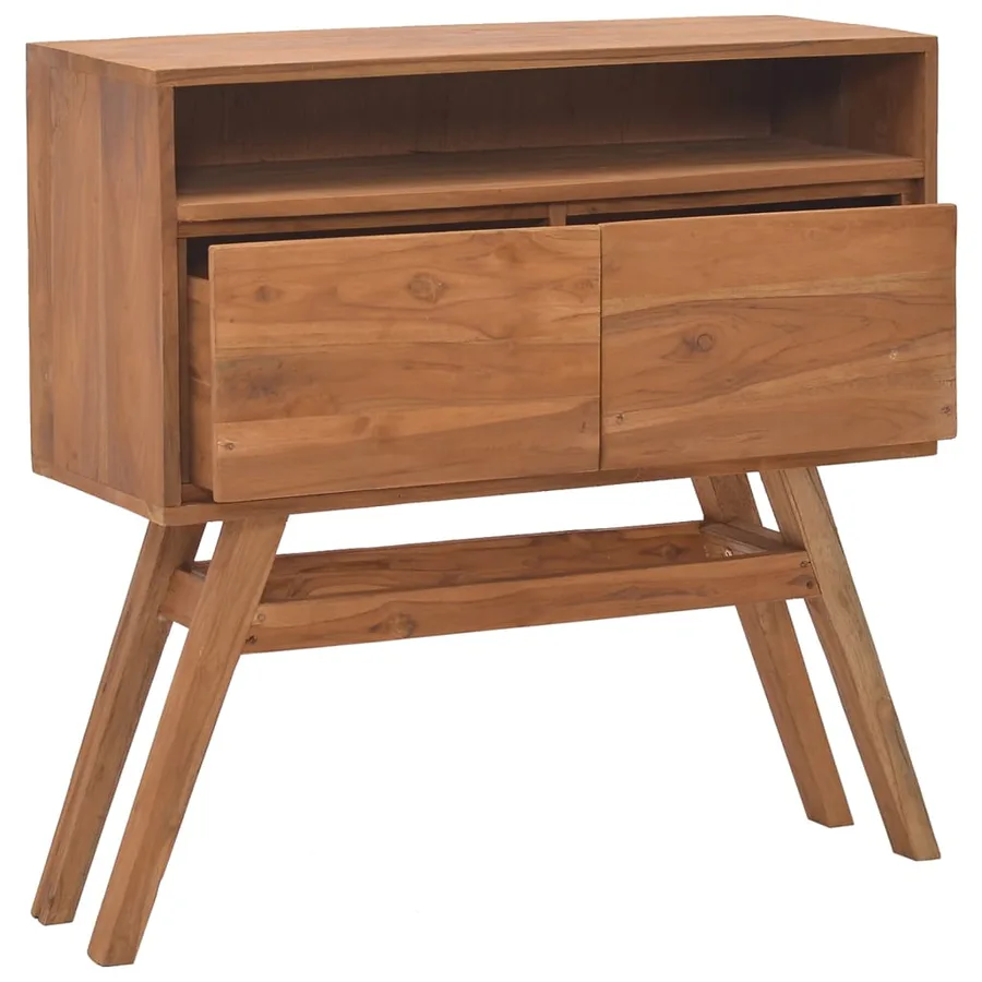 Table console 80x30x80 cm Bois de teck solide - 2