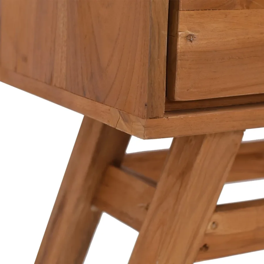 Table console 80x30x80 cm Bois de teck solide - 7