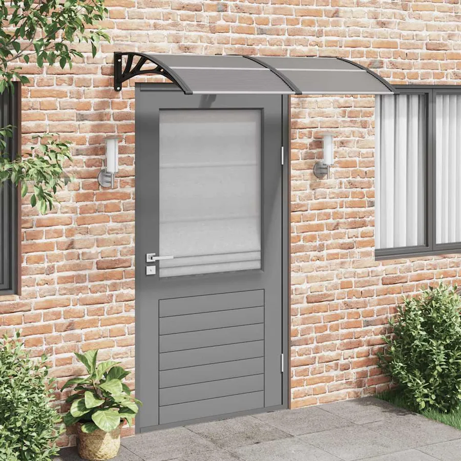Auvent de porte Noir 150x100 cm Polycarbonate