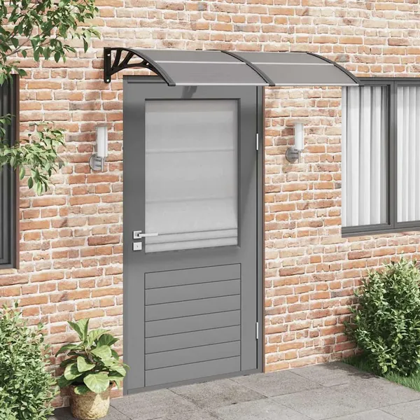 Auvent de porte Noir 150x100 cm Polycarbonate