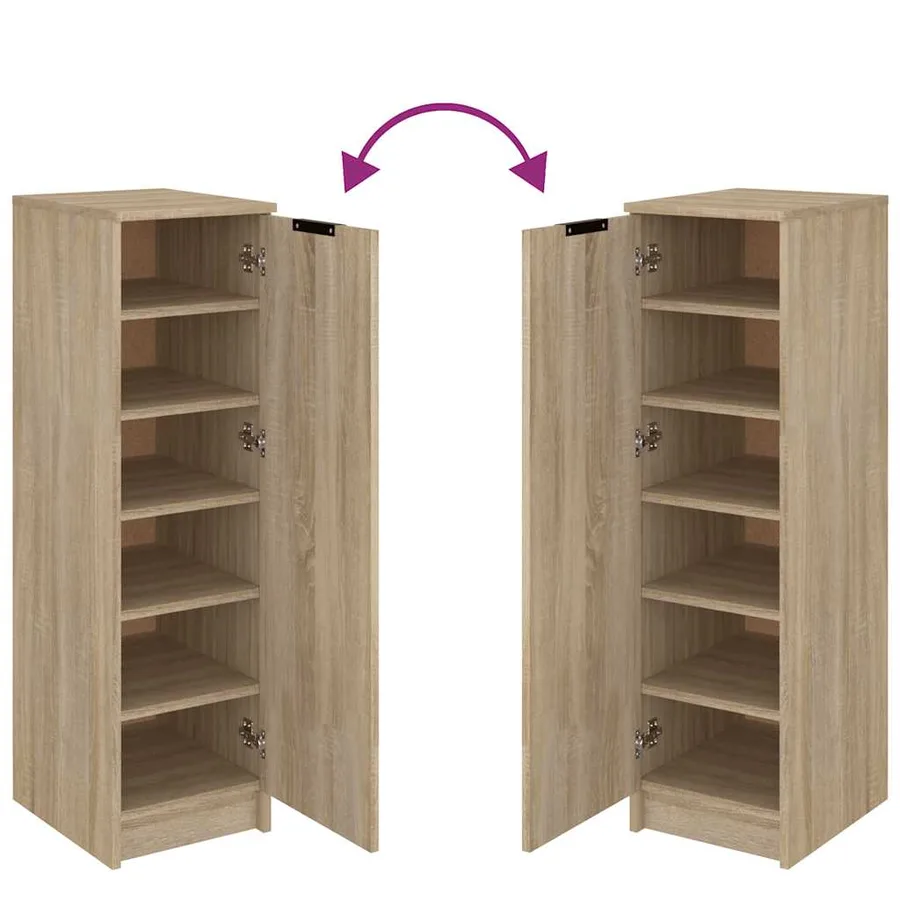 Armoire à chaussures Chêne Sonoma 30x35x100cm Bois d'ingénierie - 8