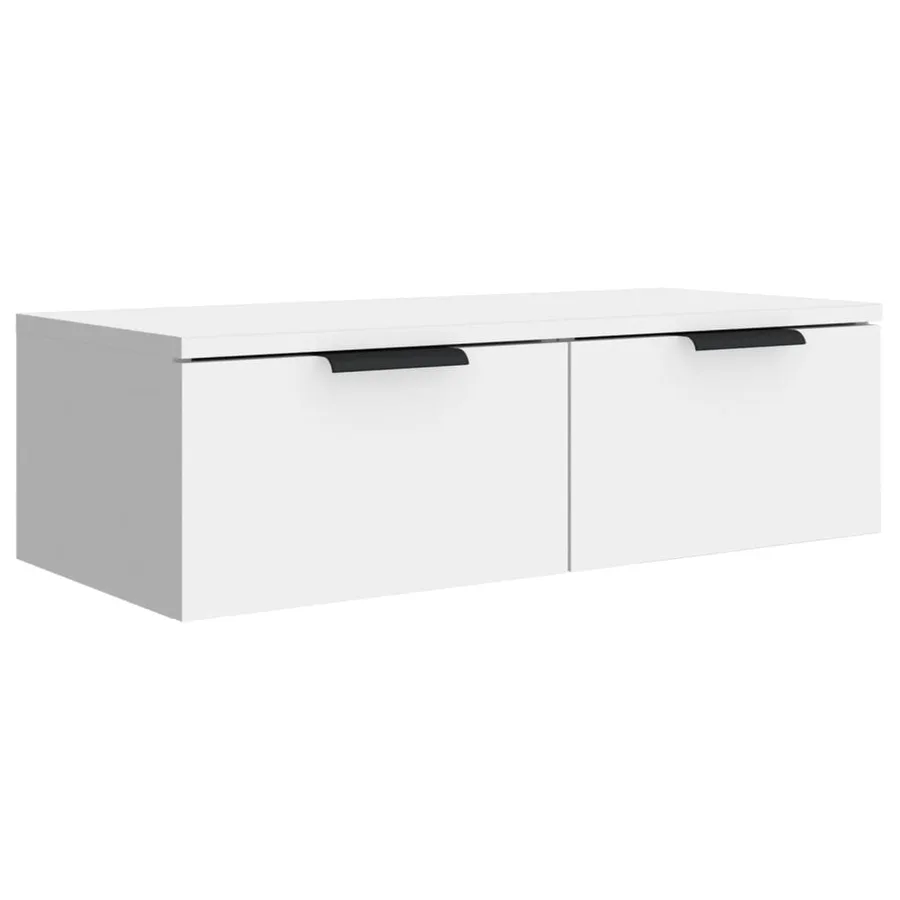 Armoire murale blanc 68x30x20 cm bois d'ingénierie - 2