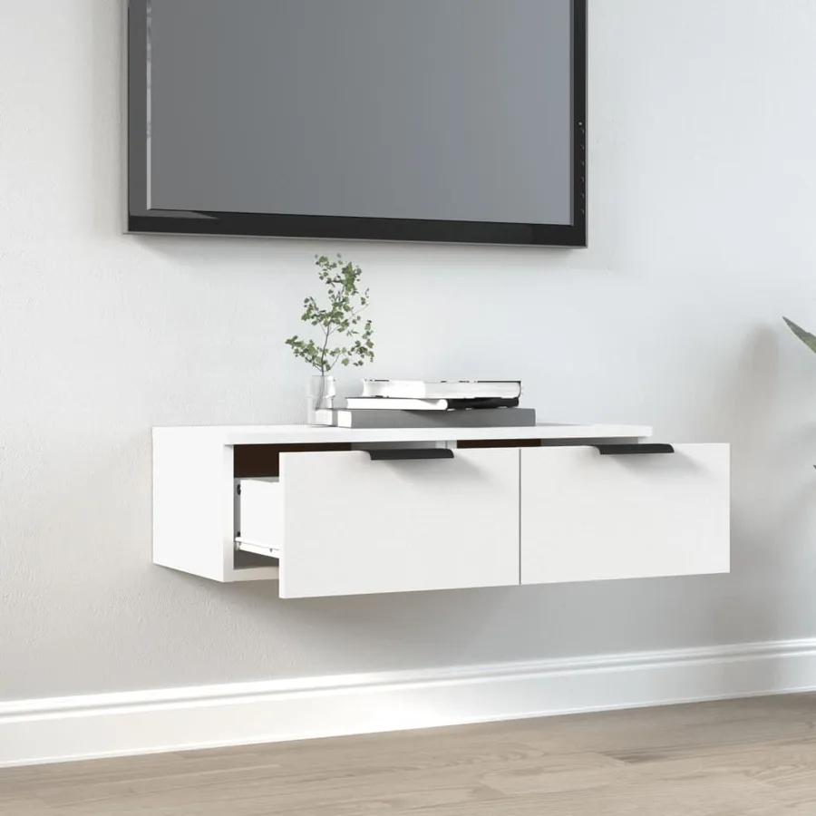Armoire murale blanc 68x30x20 cm bois d'ingénierie - 3