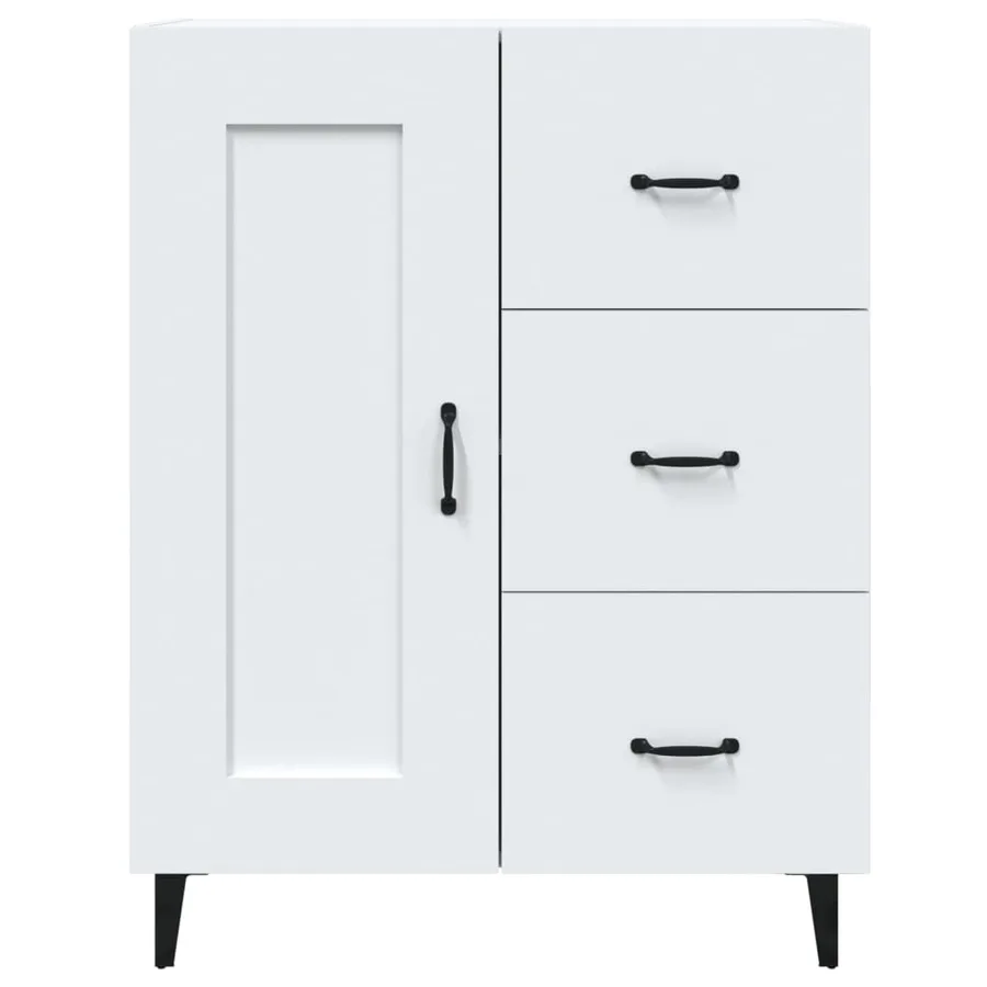 Buffet Blanc 69,5x34x90 cm Bois d'ingénierie - 7