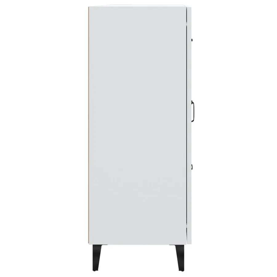 Buffet Blanc 69,5x34x90 cm Bois d'ingénierie - 8
