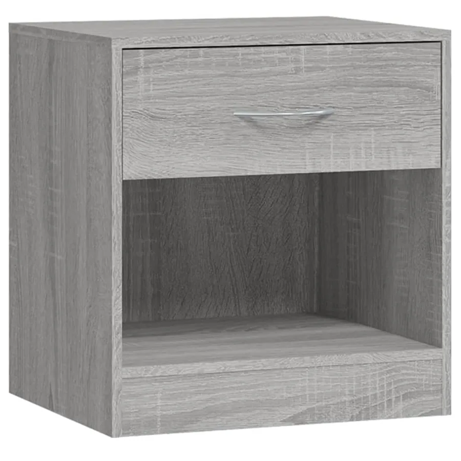 Tables de chevet 2 pcs avec tiroir Sonoma gris - 6