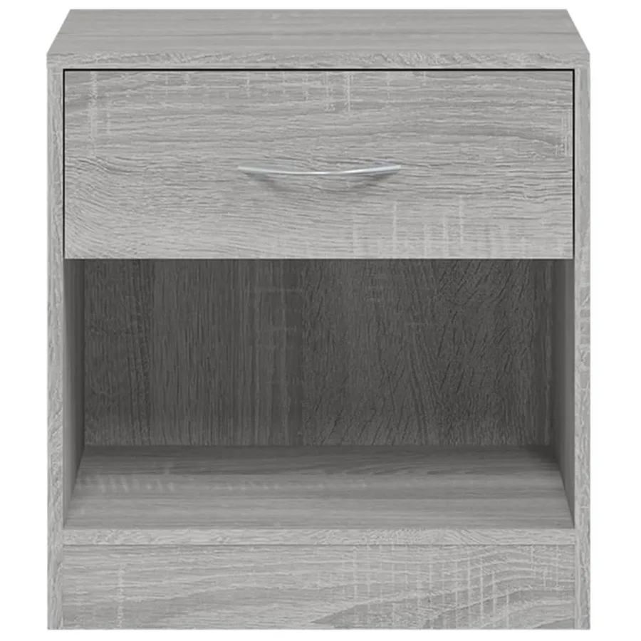Tables de chevet 2 pcs avec tiroir Sonoma gris - 8