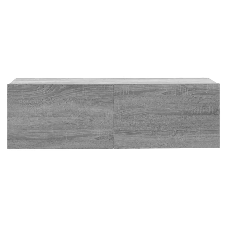Armoire murale TV Sonoma gris 100x30x30 cm Bois d'ingénierie - 5